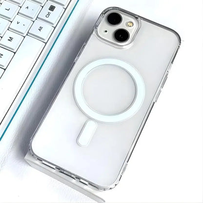 Capinha Transparente Magnetica de Luxo Para iPhone 11, 12, 13, 14, XR, X, XS Max, 7, 8 Plus com Proteção de Câmera