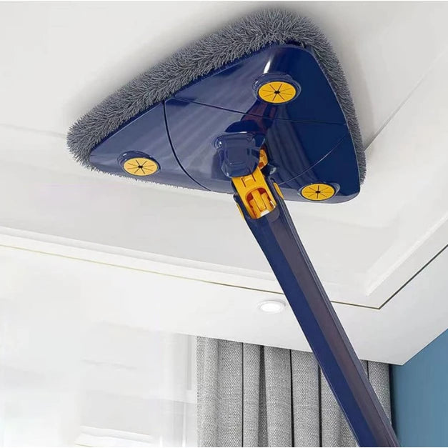 Mop Esfregão Triangular Giratório 360° Ajustável com 2 Refis