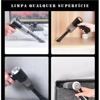 Mini Aspirador Portátil Automotivo 3 em 1 Pro de Alta Potência