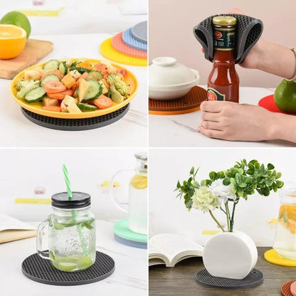 4 Kit Silicone Cookware Coaster Slip Resistant Protector Coaster For Cutlery