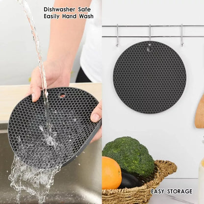 4 Kit Silicone Cookware Coaster Slip Resistant Protector Coaster For Cutlery