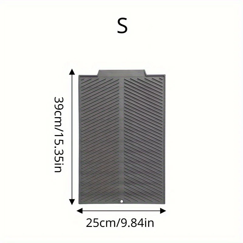 Silicone Draining Mat, Dish Drying Pad, Folding Draining Mat, Large Drain Pad, Drainer Mat, Heat Resistant Pot Mat