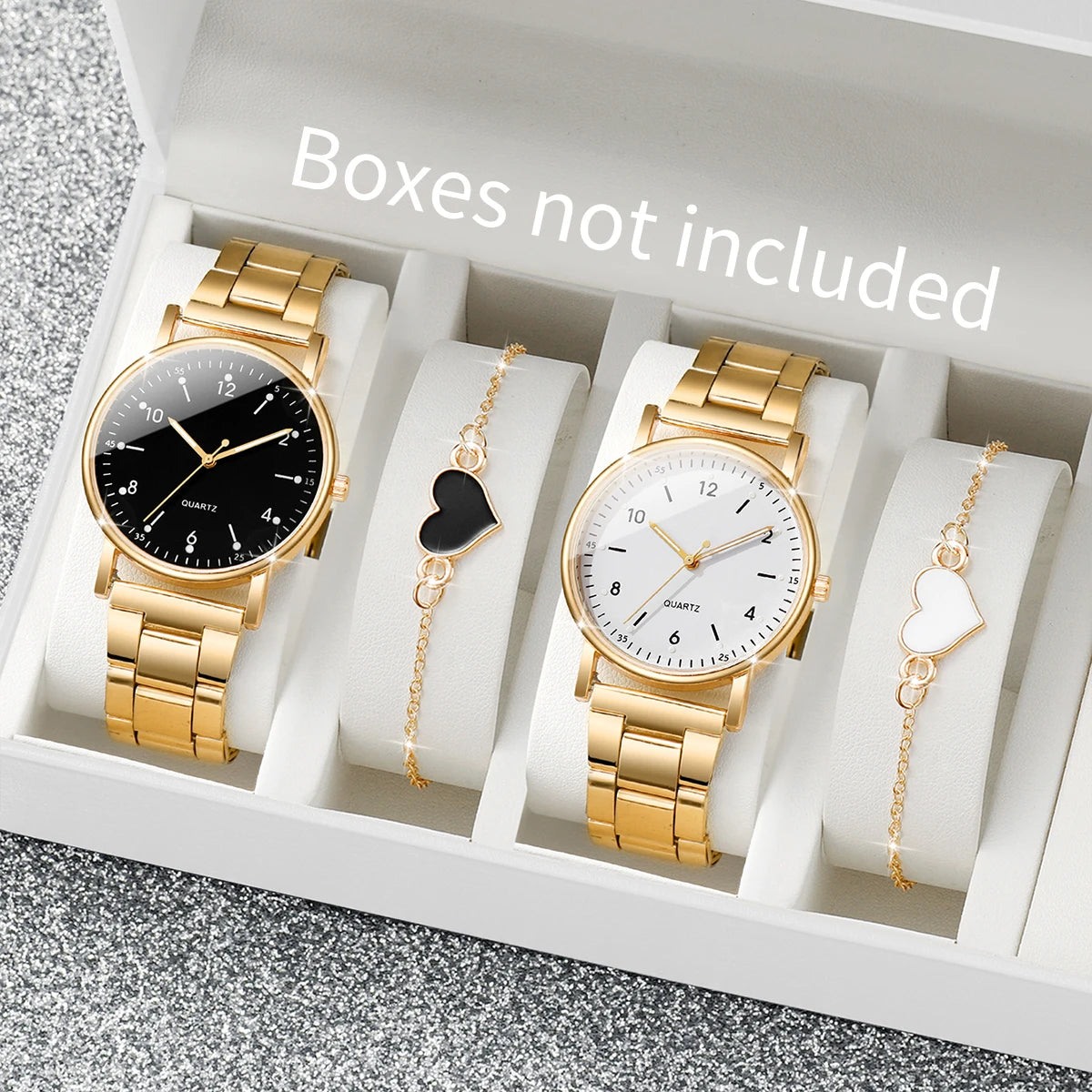 Kit Relógio Feminino Árabe Gold Luxury + Pulseiras de Brinde